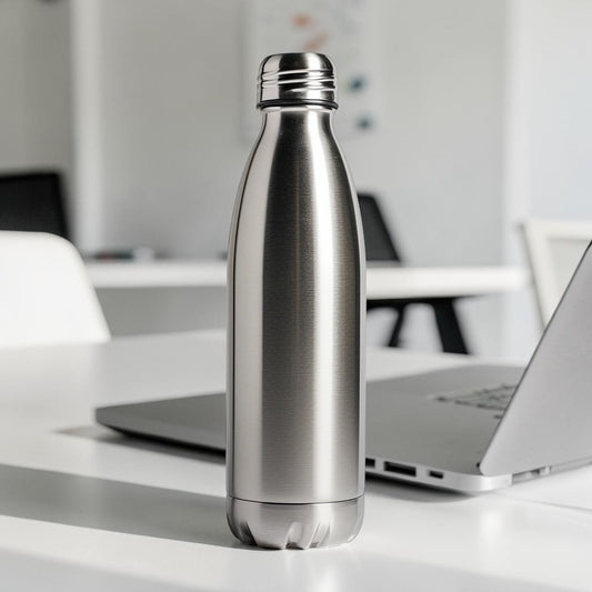 Everd. Minimalist Vacuum Insulated Stainless Steel Water Bottle - 500ml Leakproof Thermal Flask for Travel & Office