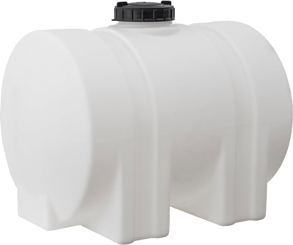 Horizontal Polyethylene Reservoir Water Tank with Legs, 550 Gallon, Made in the USA, Poly Tank for Water and Non-Flammable Liquids, Rust and Corrosion Proof