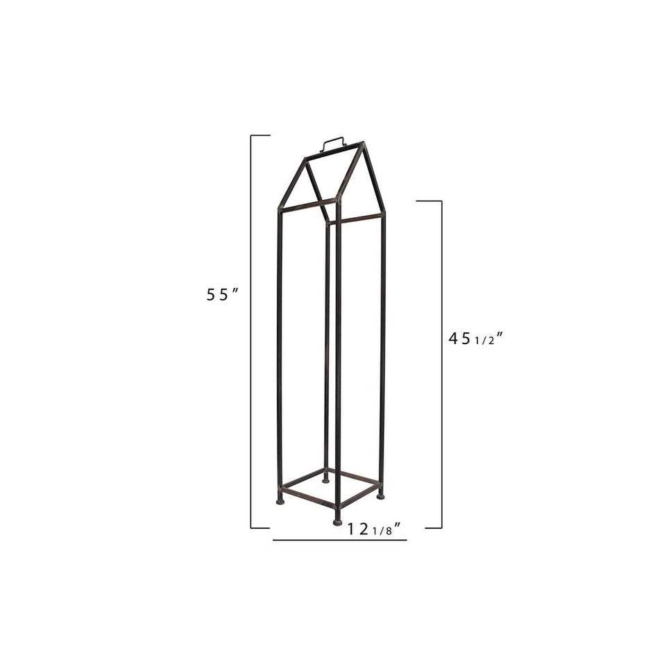 3R Studios House Shaped Metal Log Holder