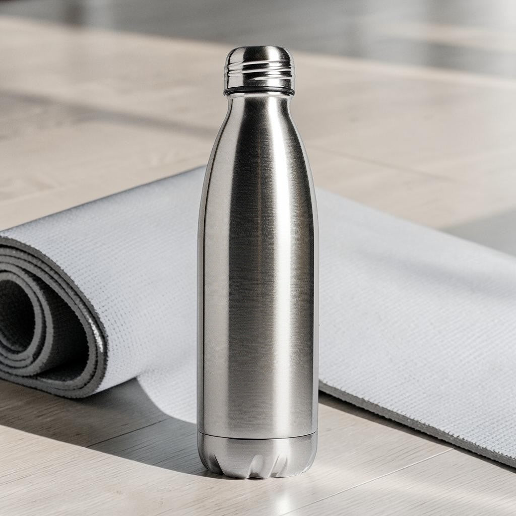 Everd. Minimalist Vacuum Insulated Stainless Steel Water Bottle - 500ml Leakproof Thermal Flask for Travel & Office