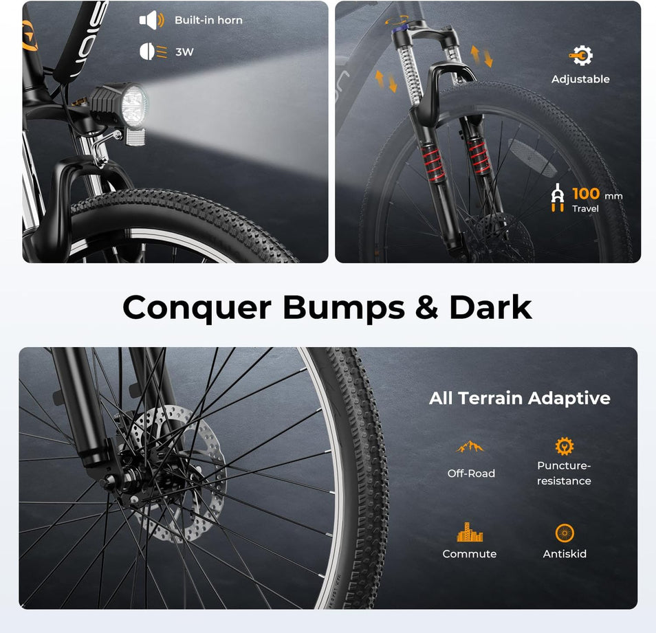 Eb5 Electric Bike 500W Motor 40Miles 20Mph