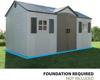 Lifetime 6446 Outdoor Storage Shed, 8 x 15 Foot, Desert Sand