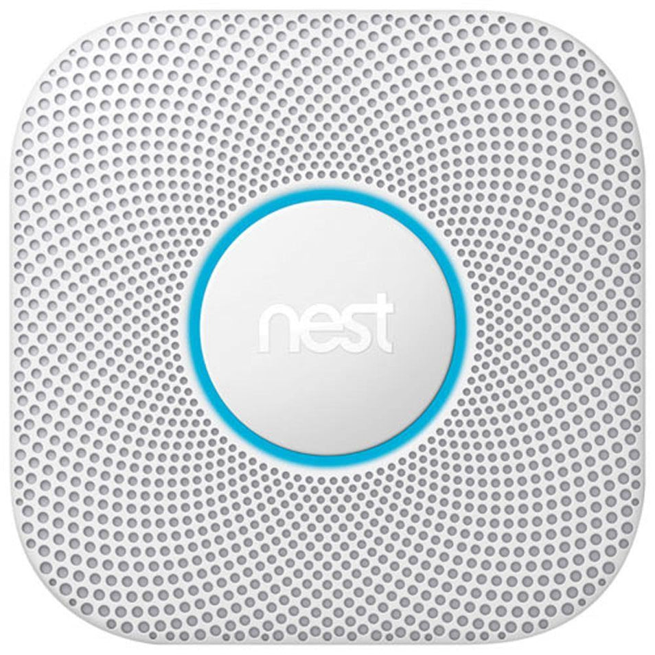Google Nest Protect 2nd Gen Wired Smoke & CO Alarm with Voice Alerts and Phone Notifications