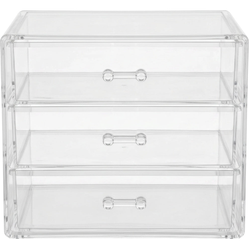 Everd Clear Acrylic Makeup Organizer 3 Drawers