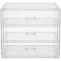 Everd Clear Acrylic Makeup Organizer 3 Drawers