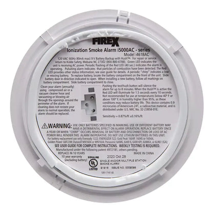 i4618 4-Pack Hardwired Smoke Alarm with Ionization Sensor, 120V AC, 9V Battery Backup